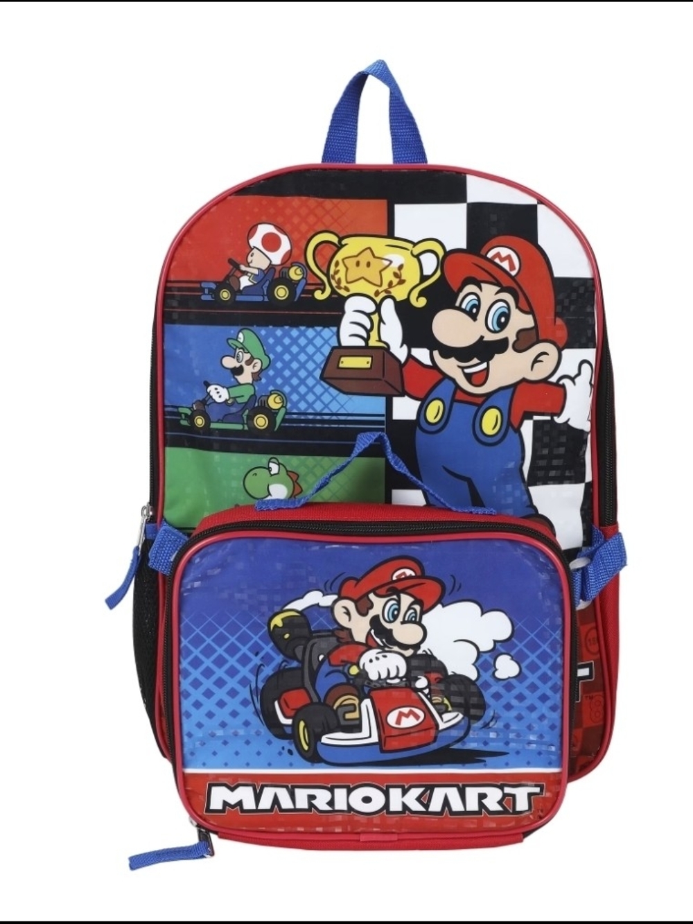 MarioKart Kids school bag and lunch pail set